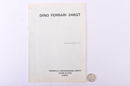 FERRARI: 1971 Ferrari Dino 246 GT road test reprint