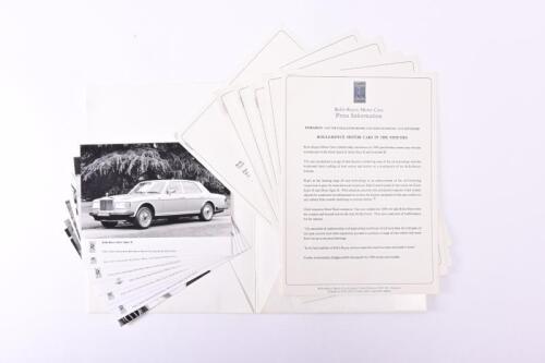 ROLLS-ROYCE: 1990 Rolls Royce press kit.
