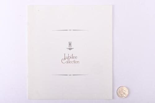ROLLS-ROYCE: 1990 Rolls Royce Jubilee Collection brochure.