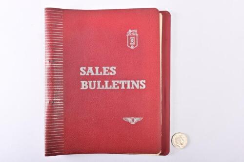 ROLLS-ROYCE: 1957 - 1961 Rolls Royce sales bulletins in correct soft bound folder.