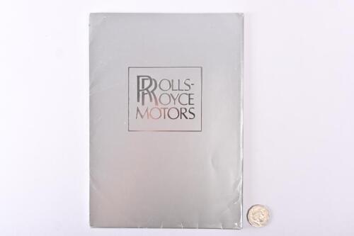 ROLLS-ROYCE: 1981 Rolls Royce & Bentley press kit.