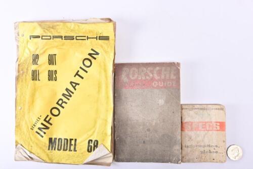PORSCHE: 2 original Porsche technical documents, 356 & 1968 911, and Porsche Guide by Sloniger 1958.