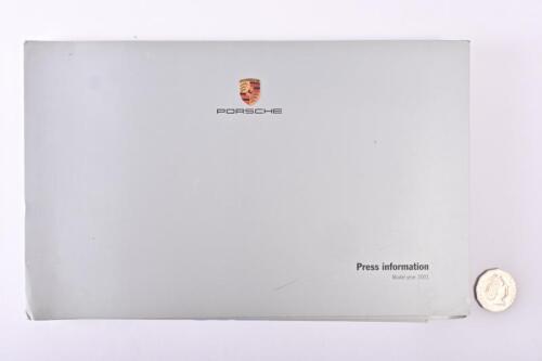 PORSCHE: A 2001 Comprehensive Porsche press information spiral bound booklet.