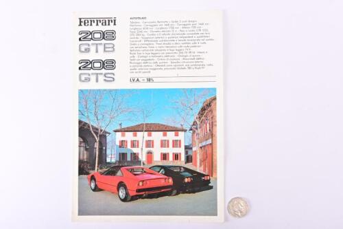 1981 FERRARI: 208 GTB & GTS large colour double sided sheet