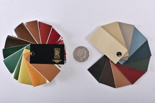 ROLLS-ROYCE: 1995 Rolls Royce & Bentley colour chip booklet, and leather swatches.