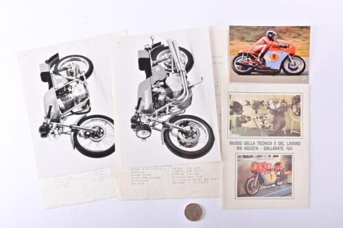 MV AGUSTA: 2 press photos, postcard and museum program.