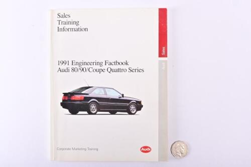 AUDI: 1991 Audi 80/90 Quattro dealer only facts book.