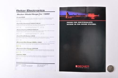 BECKER: 1995 Becker car audio brochure with price list.