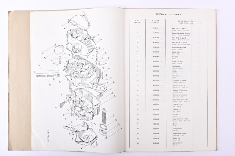 MOTO MORINI Circa 1975 Moto Morini 3 1/2 illustrated parts catalogue