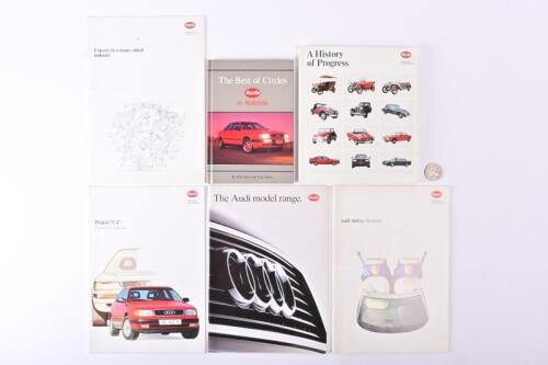 AUDI: A collection of books and brochures. The best of circles by Davis, A history of progress.