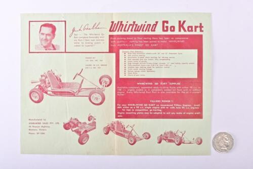BRABHAM: Whirlwind Go Kart brochure.