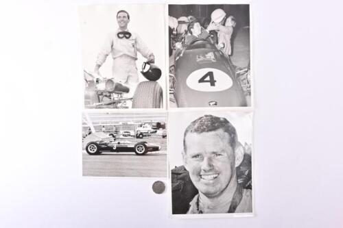 1960s: Four original 1960s photographs featuring Rocky Trezise, Jim Clark, Bib Stillwell and Jackie Stewart