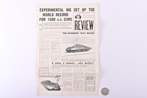 MG/MOSS: MG EX 181 Moss poster: Circa 1957 Australian issued b&w poster.