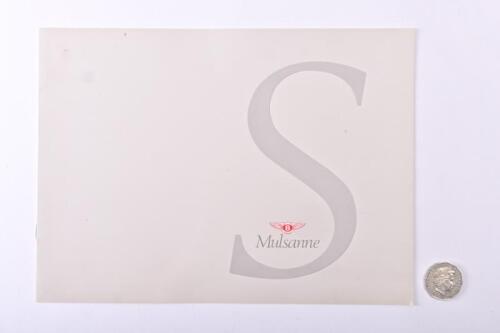 1987 BENTLEY: Mulsanne brochure.