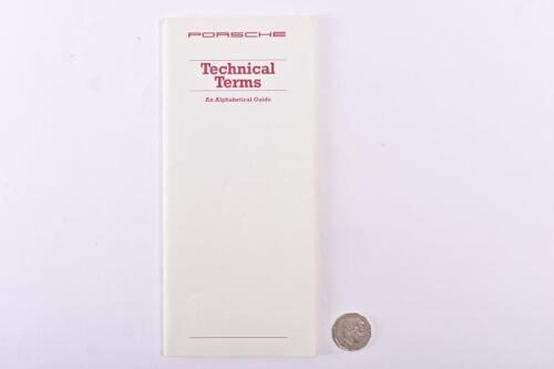 PORSCHE: Porsche, circa 1989 Technical Terms booklet.