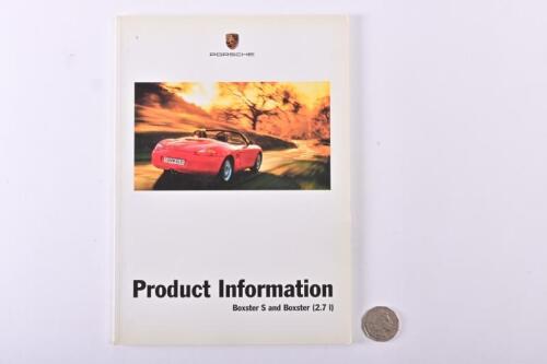 PORSCHE: 1999 Porsche Boxster S product information booklet.