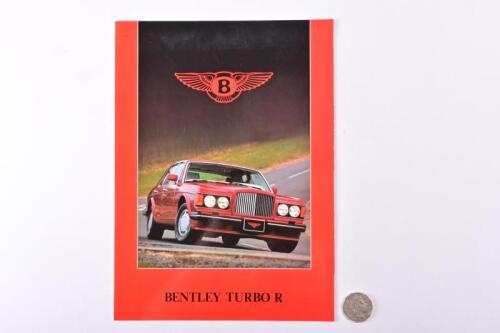 1988 BENTLEY: Turbo R brochure.