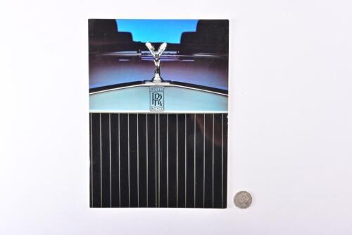 ROLLS-ROYCE: A circa 1985 Rolls Royce Camargue, Corniche, Silver Spur, Silver Spirit brochure.