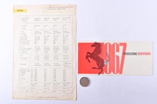 1967 FERRARI: production brochure 365 California, 330, 275 GTB/4.
