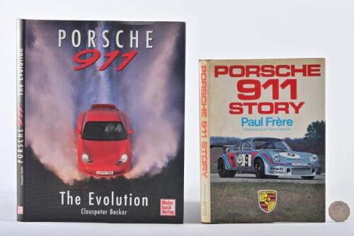PORSCHE: Two 911 hardback books, Paul Frere, Becker.