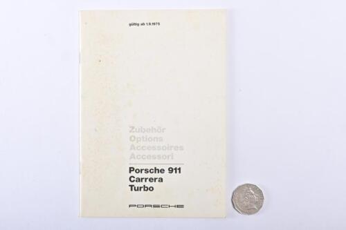 1975 PORSCHE: 911 Turbo Carrera accessories brochure. Rare.