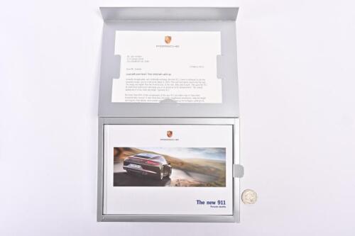 2013 PORSCHE: 911 introductory boxed set of brochures.