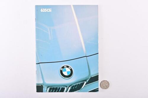1986 BMW: 635 CSi brochure.