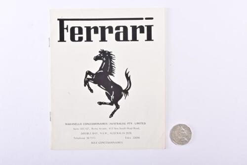 FERRARI: Circa 1976 Maranello Concessionaires Aust brochure.