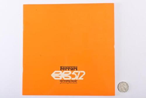 1978 FERRARI: BB 512 boxer prestige brochure.