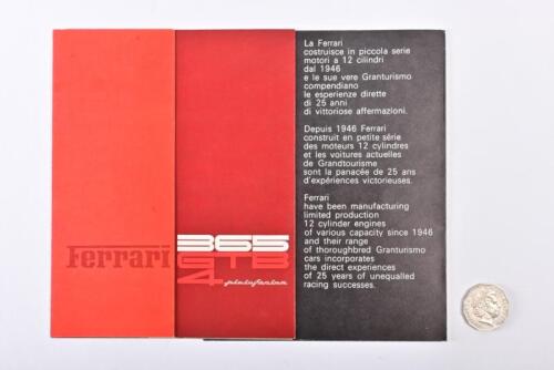 1971 FERRARI: 365 GTB4 brochure.
