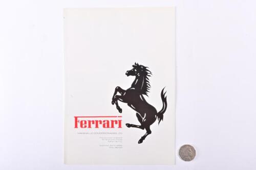 FERRARI: Circa 1978 Maranello Concessionaires UK Ferrari brochure. BB512, 308, 400.