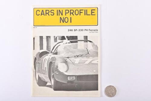 FERRARI: 1972 Cars in Profile #1: Ferrari 246 SP-330 P4 soft cover book.
