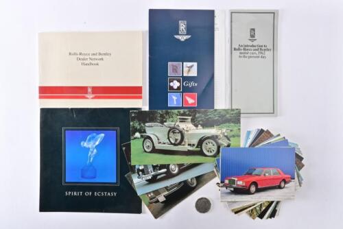 ROLLS ROYCE: original literature collection: postcards, booklets, folder.