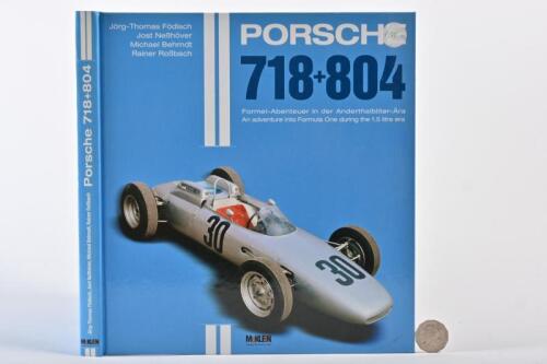 PORSCHE/F1: Porsche 718+804, and adventure in Formula One. Hardback book.