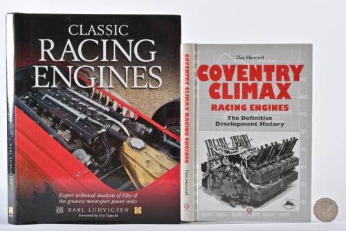 COVENTRY CLIMAX/RACING ENGINES: Two hardback books on racing engines. Signed.