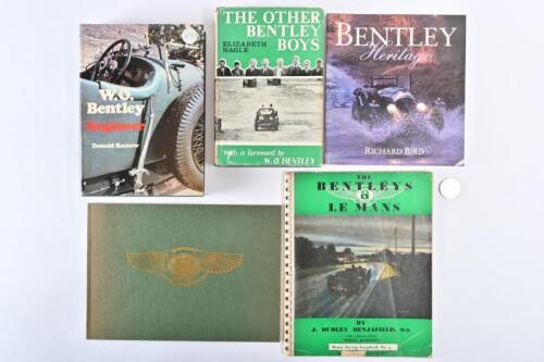 W.O BENTLEY: Five books covering the 1919 - 1931 period. Great collection. Houlding's is signed.