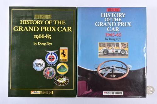 GRAND PRIX: Two volumes, "History of the Grand Prix Car 1945-65 & 1966-85", by Doug Nye.