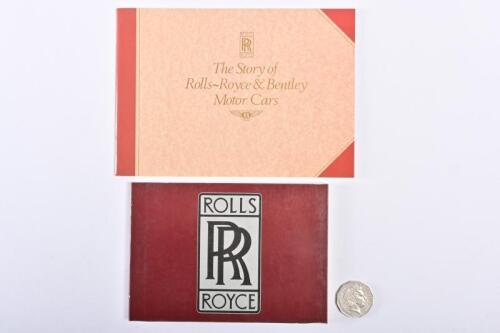 CIRCA 1984 ROLLS-ROYCE: Two items re the history of RR, a factory brochure and a book by Frostick.