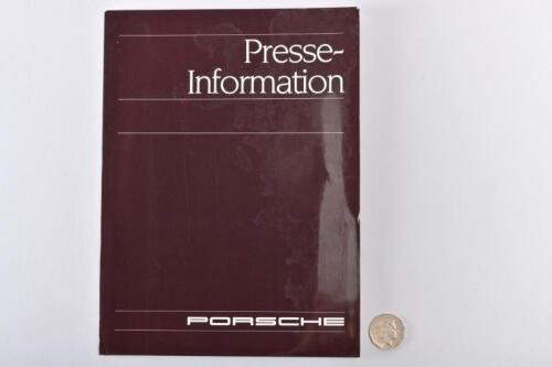 1987 PORSCHE: 962 C racing press kit.