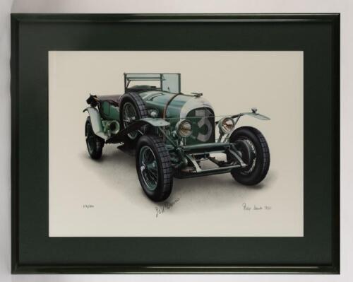 W.O. BENTLEY: Limited edition (270/500) print of a 3-litre Bentley, signed by SCH Davis and artist 1980