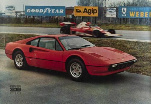 FERRARI: An original circa 1976 Ferrari issued promotional poster featuring 308 GTB