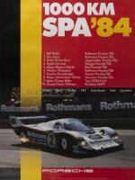 PORSCHE: A large Porsche factory produced "1000km SPA `84" poster, numbered 9/84