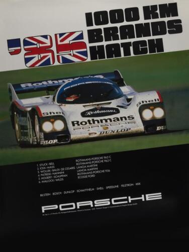 PORSCHE: A large Porsche factory produced " '85 1000 km Brands Hatch" poster, numbered 10/85