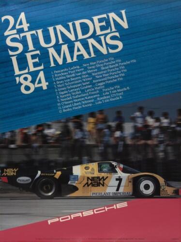 PORSCHE: A large Porsche factory issued "24 Stunden Le Mans `84" poster