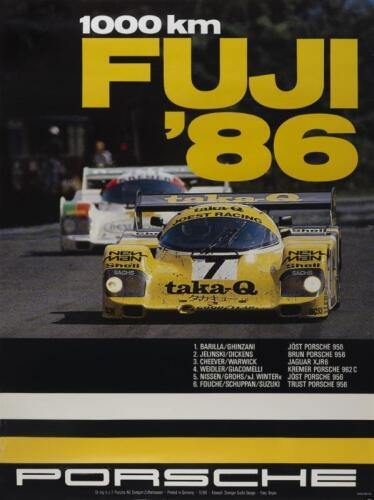 PORSCHE: A large Porsche factory issued poster "1000 KM FUJI `86"