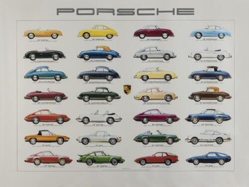 PORSCHE: A poster of the painting by Ken Rush from the book "Excellence Was Expected: The Complete History of Porsche Sports and Racing Cars"