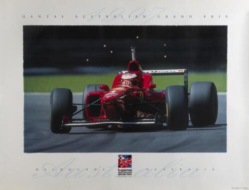 ALBERT PARK: A large advertising poster from 1997 Australian Grand Prix