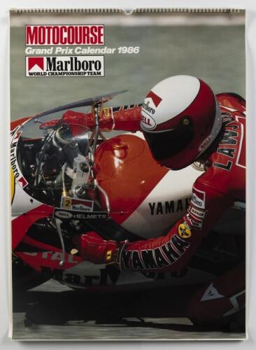 MOTO GRAND PRIX: An original 1986 Moto Grand Prix calendar by Motocourse