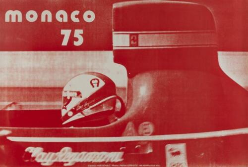 FERRARI: An original promotional poster for the 1975 Monaco GP