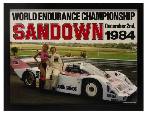 PORSCHE: An original poster featuring Rusty French & Judy Green with the Porsche 956 for the "1984 World Endurance Championship, Sandown", framed